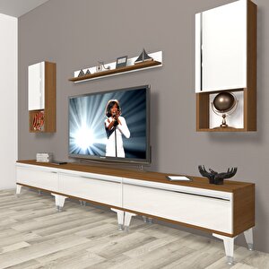 Eko 270ta Mdf Silver Tv Ünitesi Tv Sehpası Ceviz Beyaz