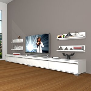 Eko 360r Mdf Tv Ünitesi Tv Sehpası Parlak Beyaz