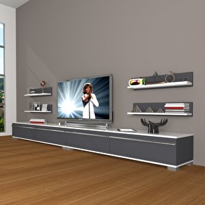 Eko 360r Mdf Tv Ünitesi Tv Sehpası Beyaz - Antrasit