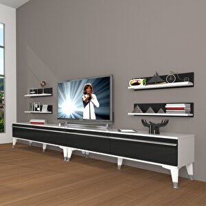 Eko 360r Mdf Silver Tv Ünitesi Tv Sehpası Beyaz - Siyah