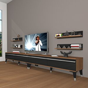 Eko 360r Mdf Silver Tv Ünitesi Tv Sehpası Ceviz-Siyah
