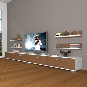 Eko 360r Slm Tv Ünitesi Tv Sehpası Beyaz - Ceviz