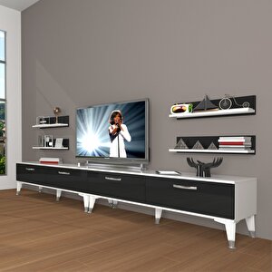 Eko 360r Slm Silver Tv Ünitesi Tv Sehpası Beyaz - Siyah