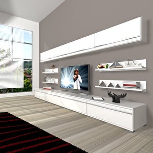 Eko 360y Mdf Tv Ünitesi Tv Sehpası Parlak Beyaz