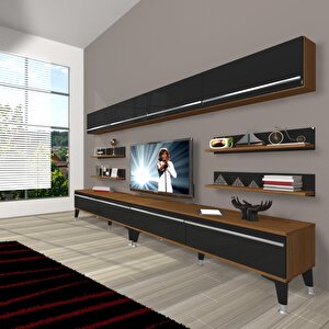 Eko 360y Mdf Silver Tv Ünitesi Tv Sehpası Ceviz-Siyah