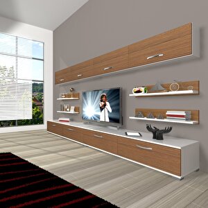 Eko 360y Slm Tv Ünitesi Tv Sehpası Beyaz - Ceviz