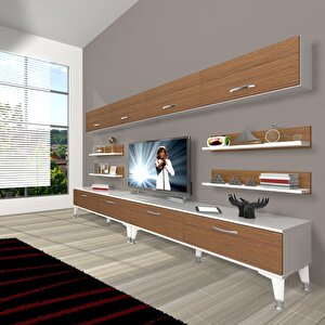 Eko 360y Slm Silver Tv Ünitesi Tv Sehpası Beyaz - Ceviz