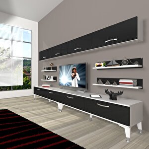 Eko 360y Slm Silver Tv Ünitesi Tv Sehpası Beyaz - Siyah