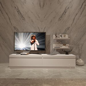 Eko 4b Mdf Std Tv Ünitesi Tv Sehpası Parlak Beyaz