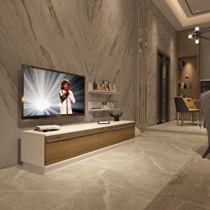 Eko 4b Mdf Std Tv Ünitesi Tv Sehpası Beyaz Pera