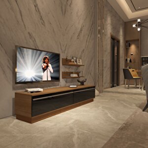 Eko 4b Mdf Std Tv Ünitesi Tv Sehpası Ceviz-Siyah