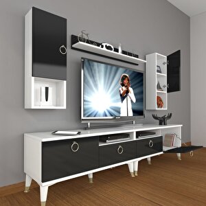 Eko 5200da Mdf Gold Tv Ünitesi Tv Sehpası Beyaz - Siyah