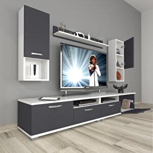 Eko 5200da Mdf Tv Ünitesi Tv Sehpası Beyaz - Antrasit