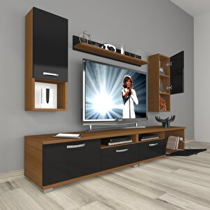 Eko 5200da Mdf Tv Ünitesi Tv Sehpası Ceviz-Siyah