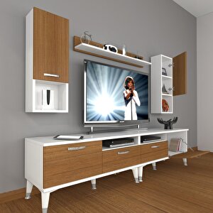 Eko 5200da Mdf Silver Tv Ünitesi Tv Sehpası Beyaz - Ceviz