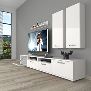Eko 5200d Slm Tv Ünitesi Tv Sehpası Parlak Beyaz