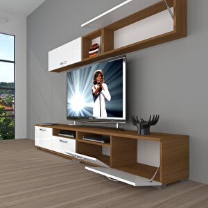 Eko 5200 Mdf Tv Ünitesi Tv Sehpası Ceviz Beyaz