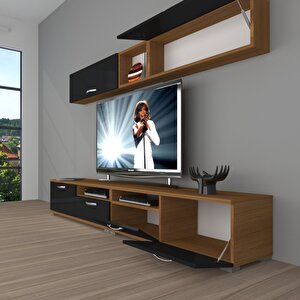 Eko 5200 Mdf Tv Ünitesi Tv Sehpası Ceviz-Siyah