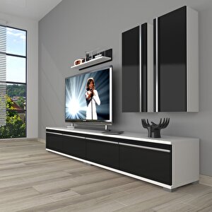 Eko 5200t Mdf Tv Ünitesi Tv Sehpası Beyaz - Siyah