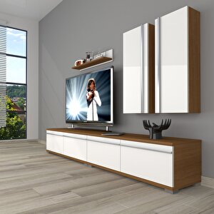 Eko 5200t Mdf Tv Ünitesi Tv Sehpası Ceviz Beyaz
