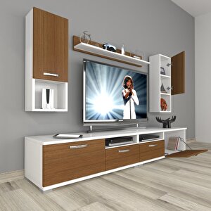 Eko 5220da Mdf Tv Ünitesi Tv Sehpası Beyaz - Ceviz