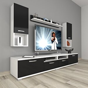 Eko 5220da Mdf Tv Ünitesi Tv Sehpası Beyaz - Siyah
