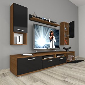 Eko 5220da Mdf Tv Ünitesi Tv Sehpası Ceviz-Siyah
