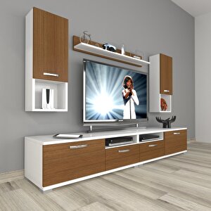 Eko 5220da Slm Tv Ünitesi Tv Sehpası Beyaz - Ceviz