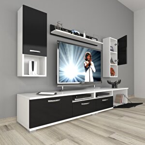 Eko 5220da Slm Tv Ünitesi Tv Sehpası Beyaz - Siyah
