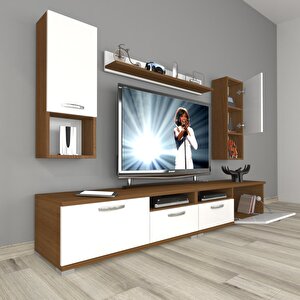 Eko 5220da Slm Tv Ünitesi Tv Sehpası Ceviz Beyaz