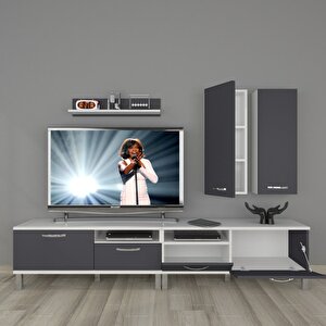 Eko 5220d Mdf Krom Ayaklı Tv Ünitesi Tv Sehpası