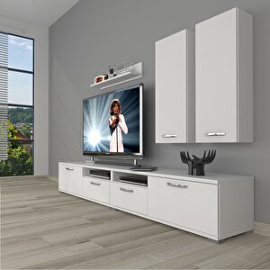 Eko 5220d Mdf Tv Ünitesi Tv Sehpası Parlak Beyaz
