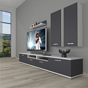Eko 5220d Mdf Tv Ünitesi Tv Sehpası Beyaz - Antrasit