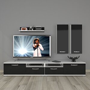 Eko 5220d Mdf Tv Ünitesi Tv Sehpası Beyaz - Siyah
