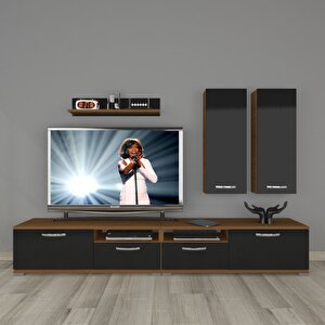 Eko 5220d Mdf Tv Ünitesi Tv Sehpası Ceviz-Siyah