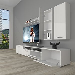 Eko 5220d Slm Tv Ünitesi Tv Sehpası Parlak Beyaz
