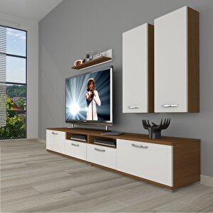 Eko 5220d Slm Tv Ünitesi Tv Sehpası Ceviz Beyaz