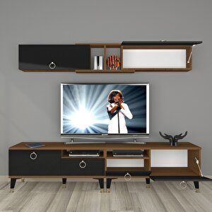 Eko 5220 Mdf Gold Tv Ünitesi Tv Sehpası Ceviz-Siyah