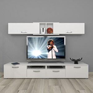 Eko 5220 Mdf Tv Ünitesi Tv Sehpası Parlak Beyaz