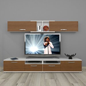 Eko 5220 Mdf Tv Ünitesi Tv Sehpası Beyaz - Ceviz
