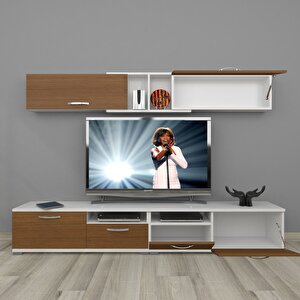 Eko 5220 Mdf Tv Ünitesi Tv Sehpası Beyaz - Ceviz