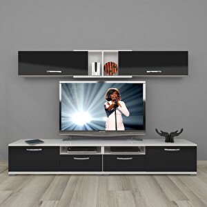 Eko 5220 Mdf Tv Ünitesi Tv Sehpası Beyaz - Siyah