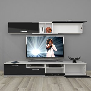 Eko 5220 Mdf Tv Ünitesi Tv Sehpası Beyaz - Siyah