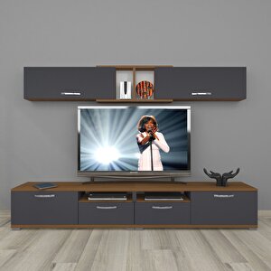 Eko 5220 Mdf Tv Ünitesi Tv Sehpası Ceviz Antrasit