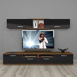 Eko 5220 Mdf Tv Ünitesi Tv Sehpası Ceviz-Siyah