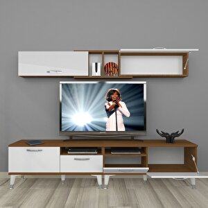 Eko 5220 Mdf Silver Tv Ünitesi Tv Sehpası Ceviz Beyaz