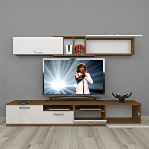 Eko 5220 Slm Tv Ünitesi Tv Sehpası Ceviz Beyaz
