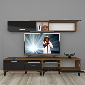 Eko 5220 Slm Silver Tv Ünitesi Tv Sehpası Ceviz-Siyah