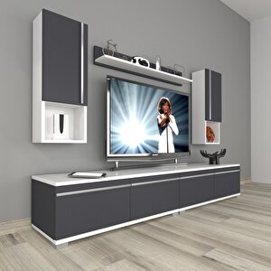 Eko 5220ta Mdf Tv Ünitesi Tv Sehpası Beyaz - Antrasit