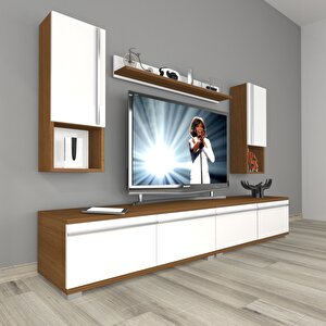 Eko 5220ta Mdf Tv Ünitesi Tv Sehpası Ceviz Beyaz